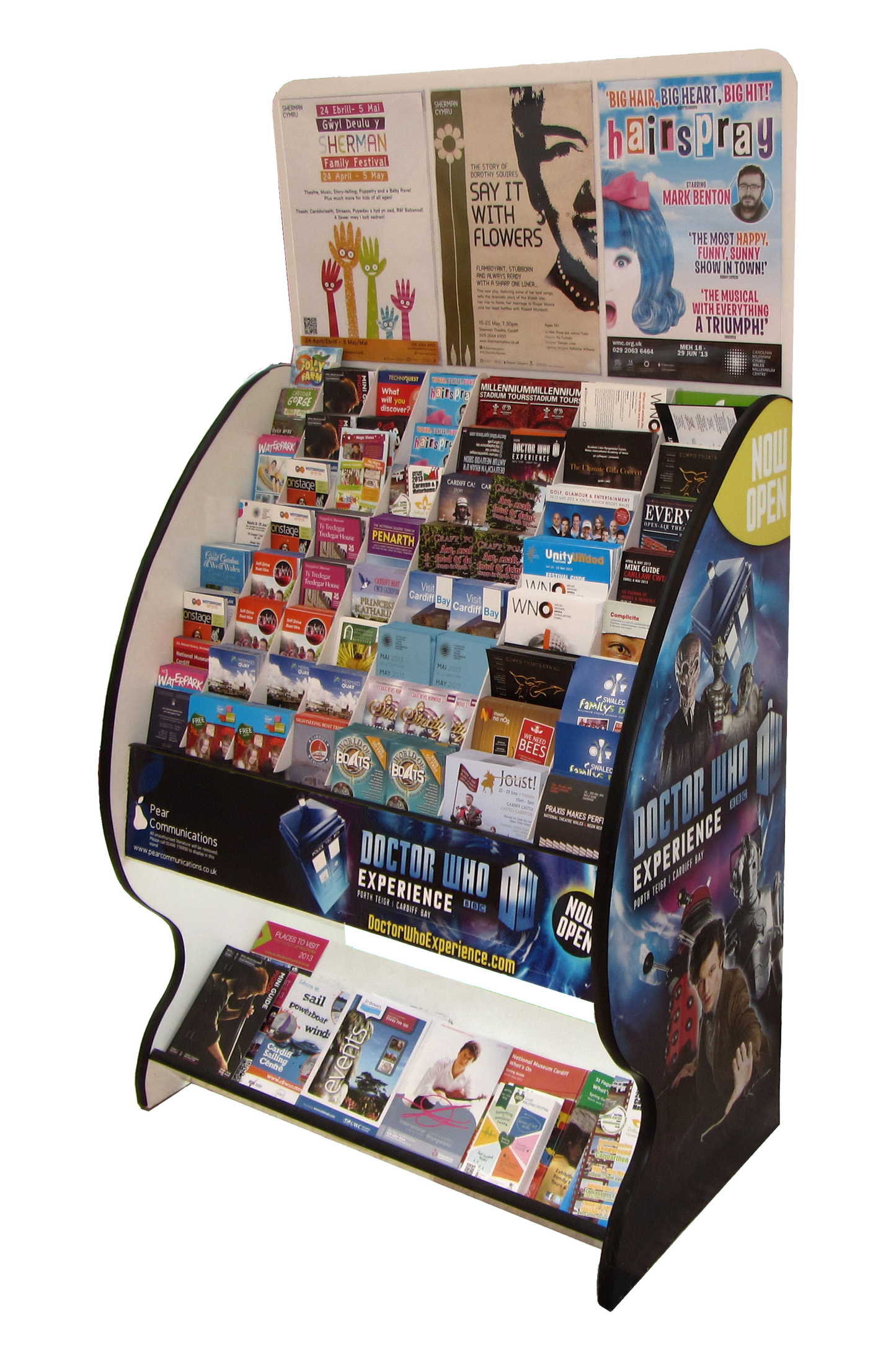 8 + 1 Tiers Customisable Freestanding Leaflet Display | Bespoke Literature Dispenser | Fully Assembled