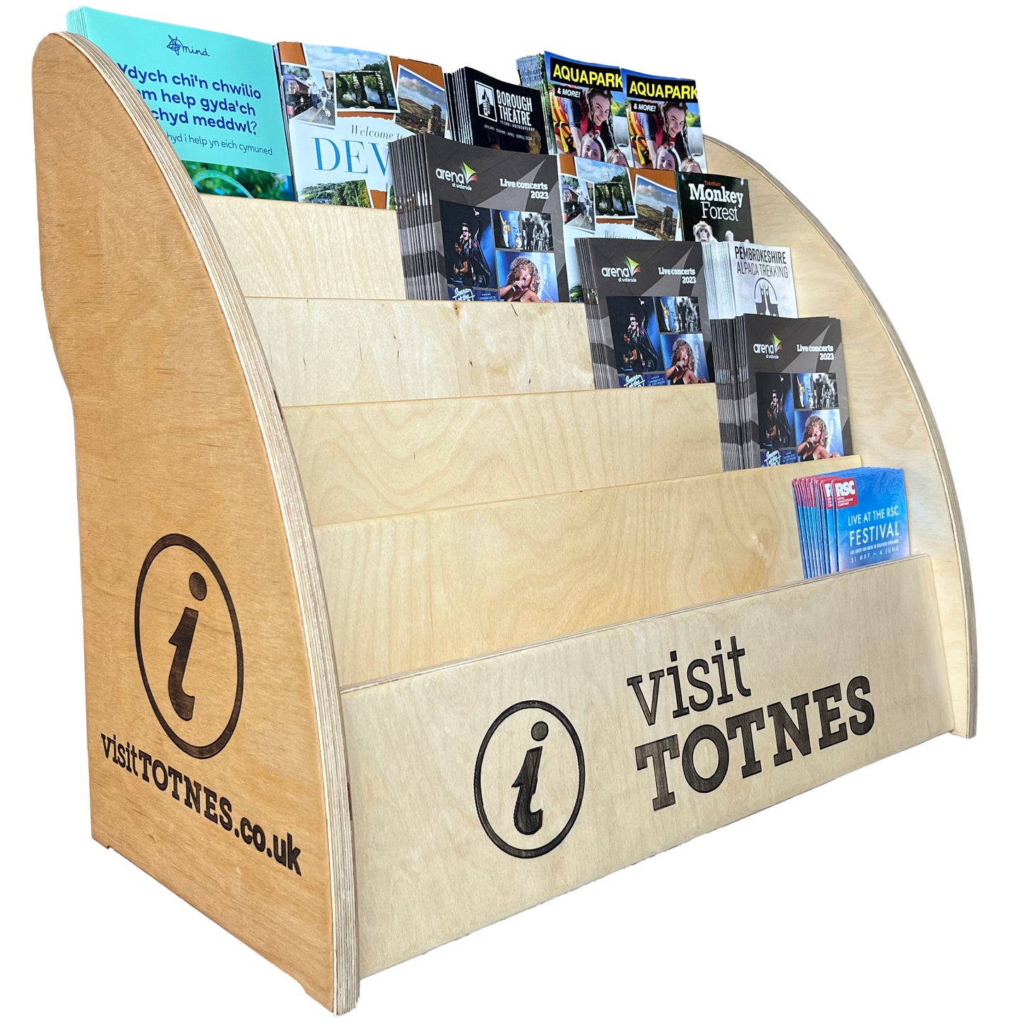 Custom Branded Wooden Countertop Literature Display | Bespoke Design | 2 Sizes | Fully Assembled