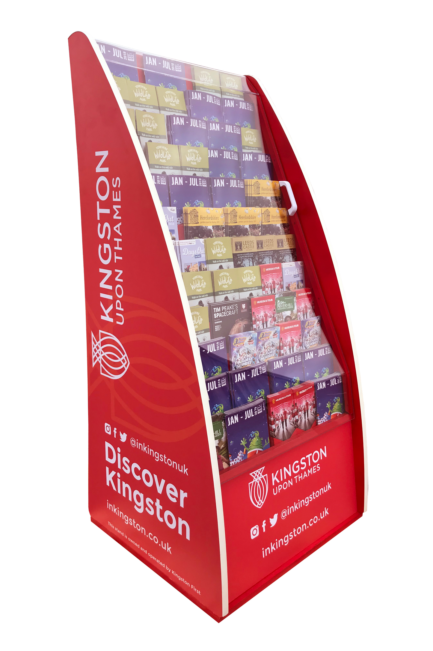 Outdoors Floor Standing Brochures Display, freestanding weatherproof literature dispenser