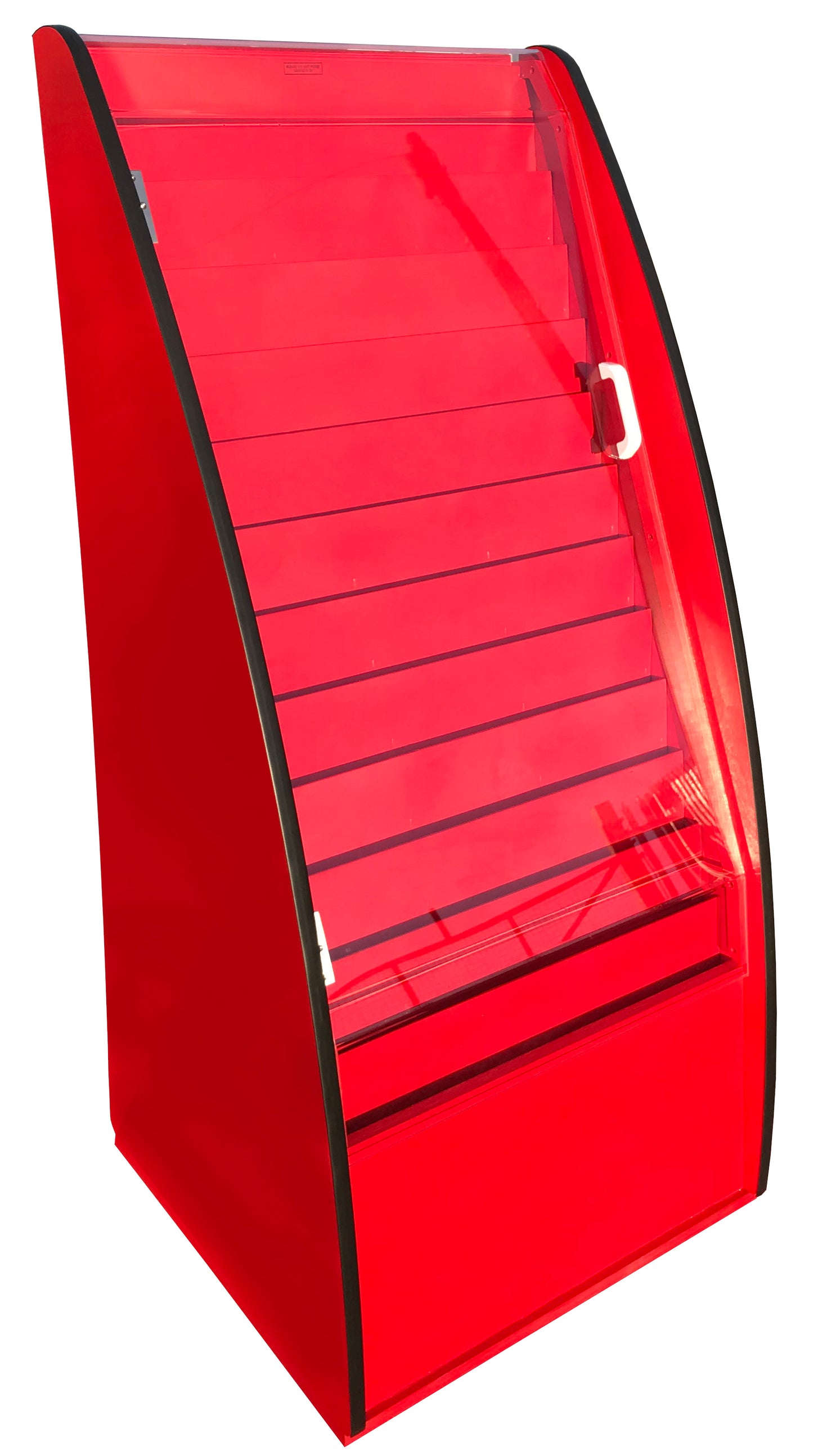 12 Tier Outdoors Floor Standing Brochures Literature Display | Freestanding Weatherproof Literature Dispenser