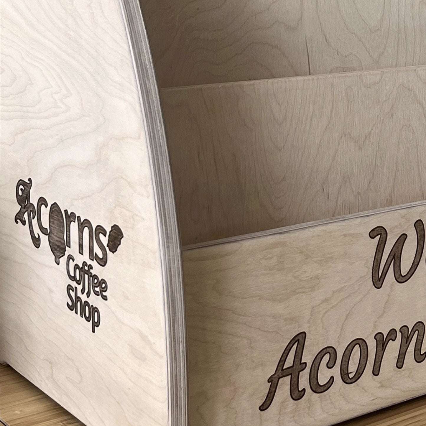 A5 / DL Wooden Desktop Leaflet Display Stand | 5 Tier | Birch Plywood | Fully Assembled | Tidystands