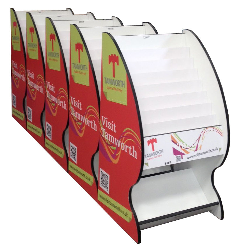 8 + 1 Tiers Customisable Freestanding Leaflet Display | Bespoke Literature Dispenser | Fully Assembled