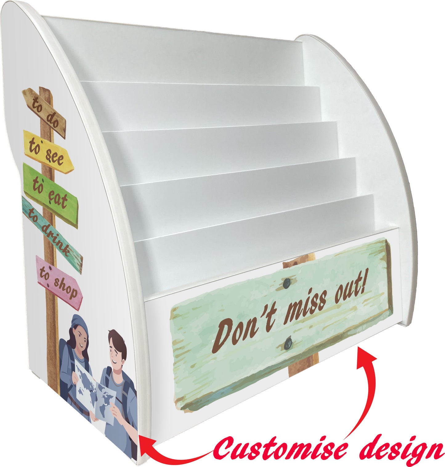 Countertop Leaflet Display Stand | 5 Tier | Fully Assembled | Tidystands