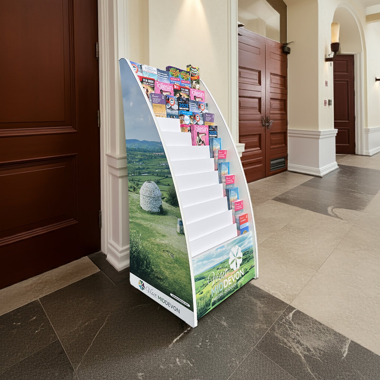 Floor Standing Card and Literature Display | Custom Freestanding Leaflet Dispenser | Fully Assembled | Handmade in UK