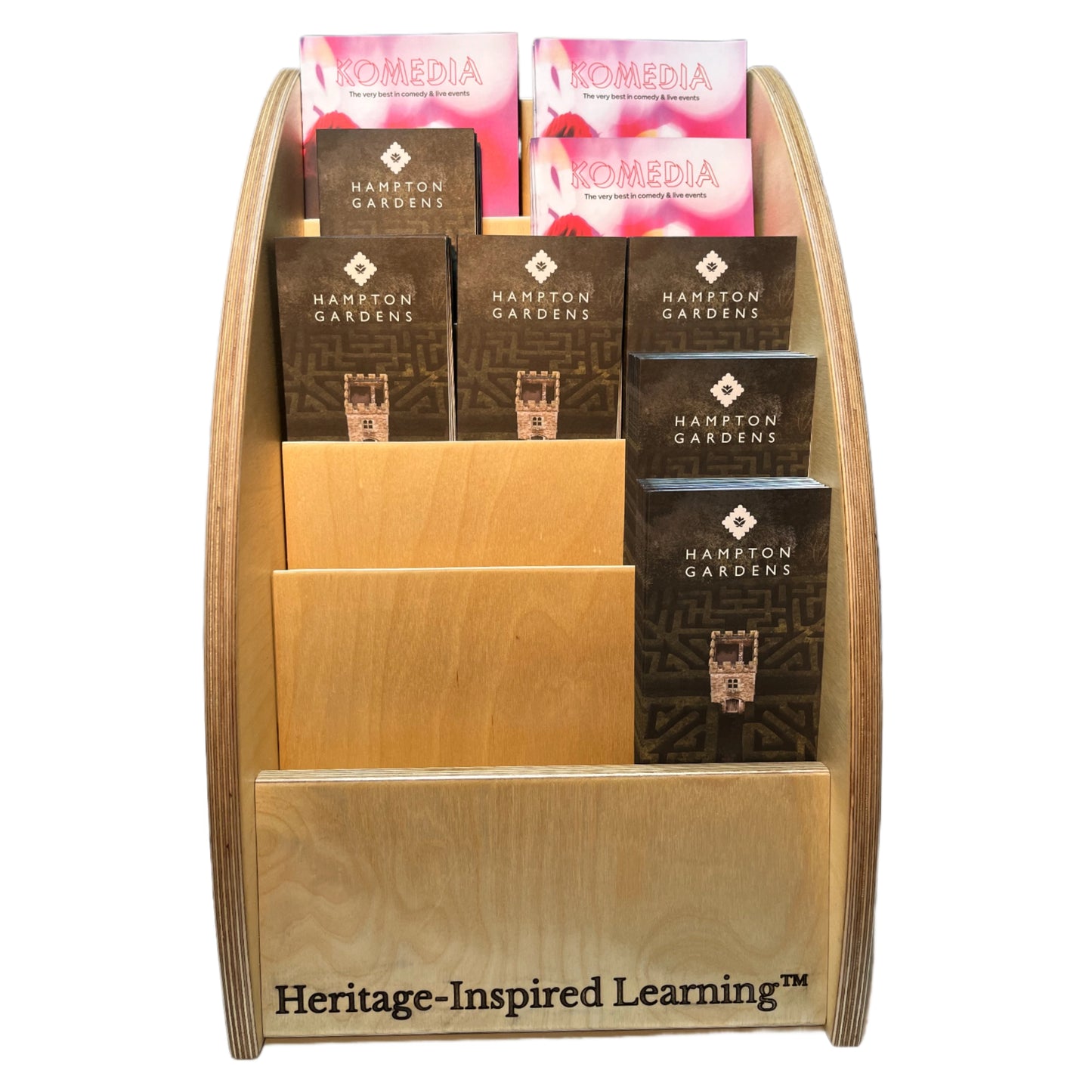 A5 / DL Wooden Desktop Leaflet Display Stand | 5 Tier | Birch Plywood | Fully Assembled | Tidystands