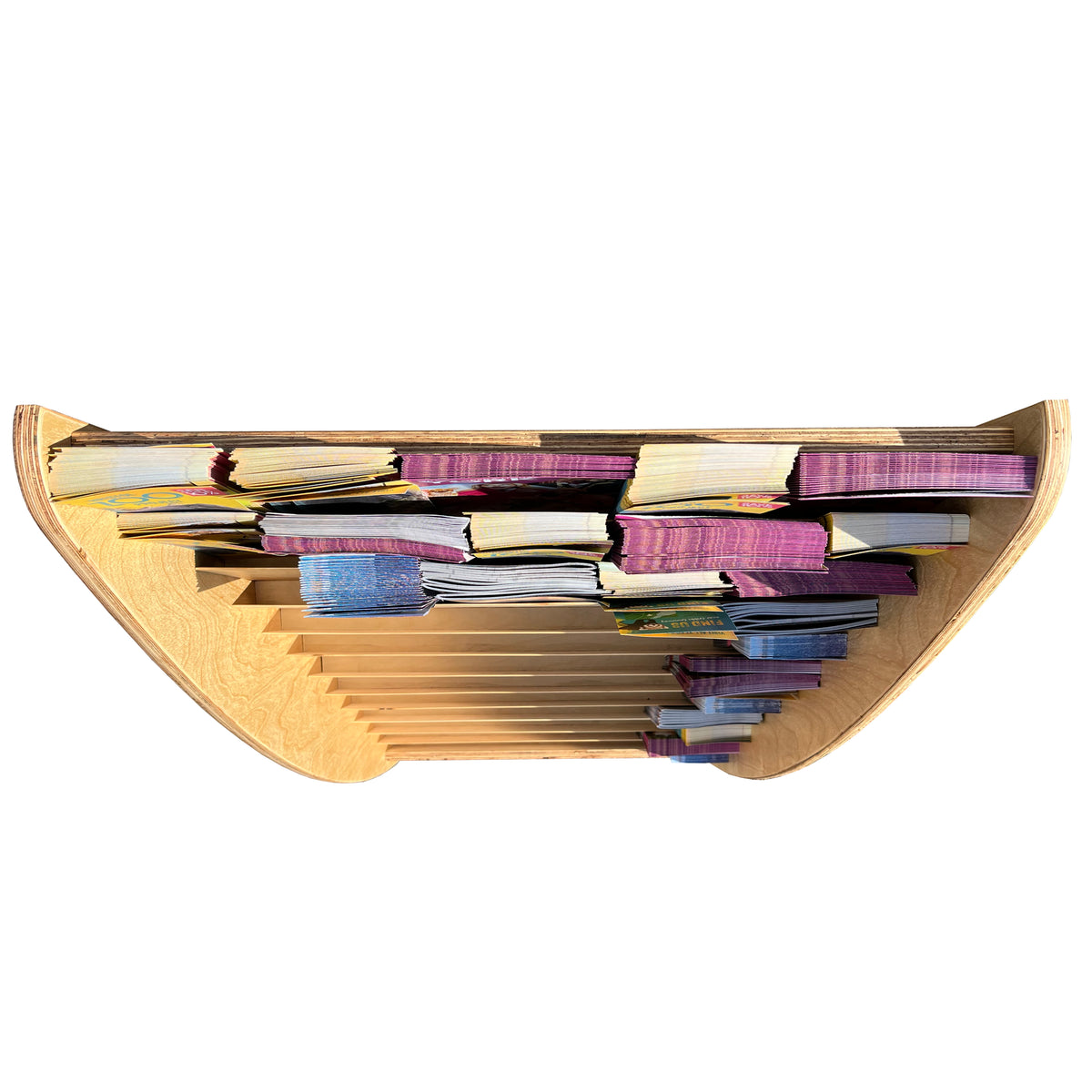 Wooden Floor Leaflet Holder | 12 Tier | Birch Plywood | Fully Assembled | Tidystands
