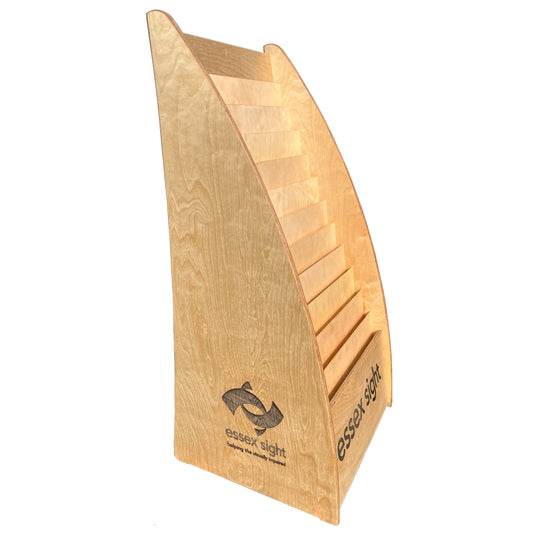 Wooden Floor Leaflet Holder | 12 Tier | Birch Plywood | Fully Assembled | Tidystands